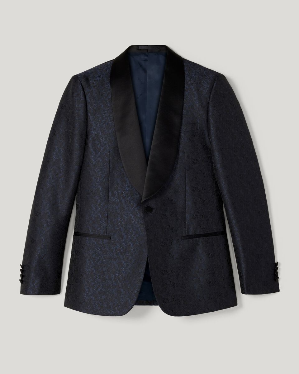 Slim Fit Shawl Collar Tuxedo, Dark Navy, hi-res